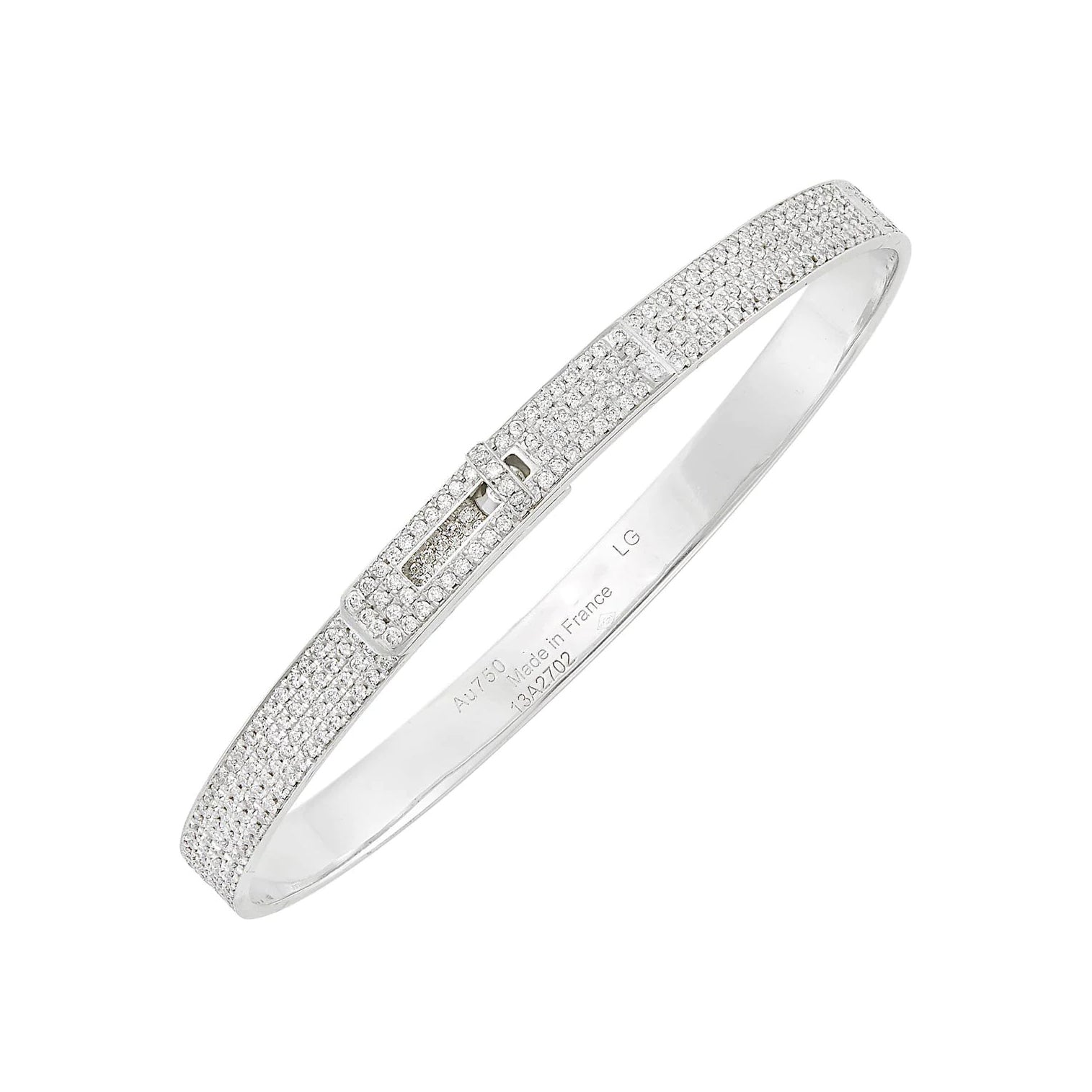 [Shinejoy] BRACELET HM KELLY EN ARGENT ET ENTIÈREMENT PARGENTÉ DE DIAMANTS