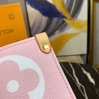 TOILE ENCOUÉE GÉANTE ONTHEGO GM 41 ROSE CLAIR MONOGRAMME