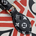 LV CRAFTY ONTHEGO GM CRÈME ET MONOGRAMME ROUGE TOILE GÉANTE
