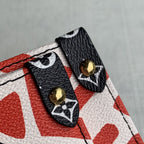 LV CRAFTY ONTHEGO GM CRÈME ET MONOGRAMME ROUGE TOILE GÉANTE