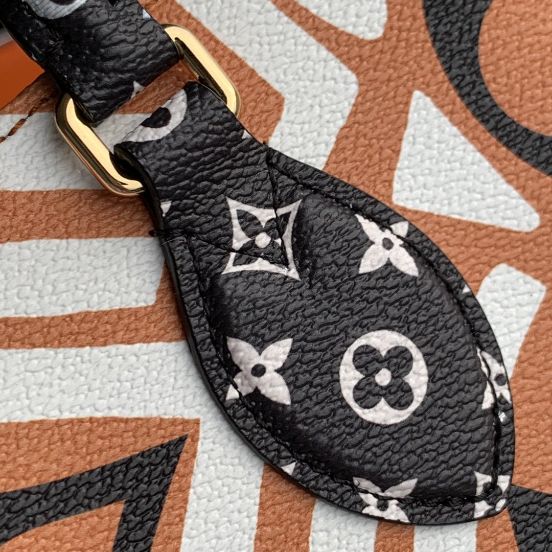 Toile géante monogramme caramel et crème CRAFTY ONTHEGO GM 41 