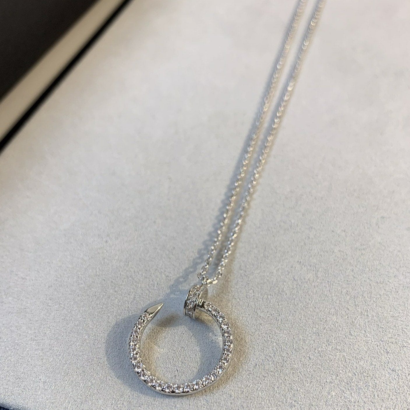 [Shinejoy]JUSTE NECKLACE SILVER DIAMONDS