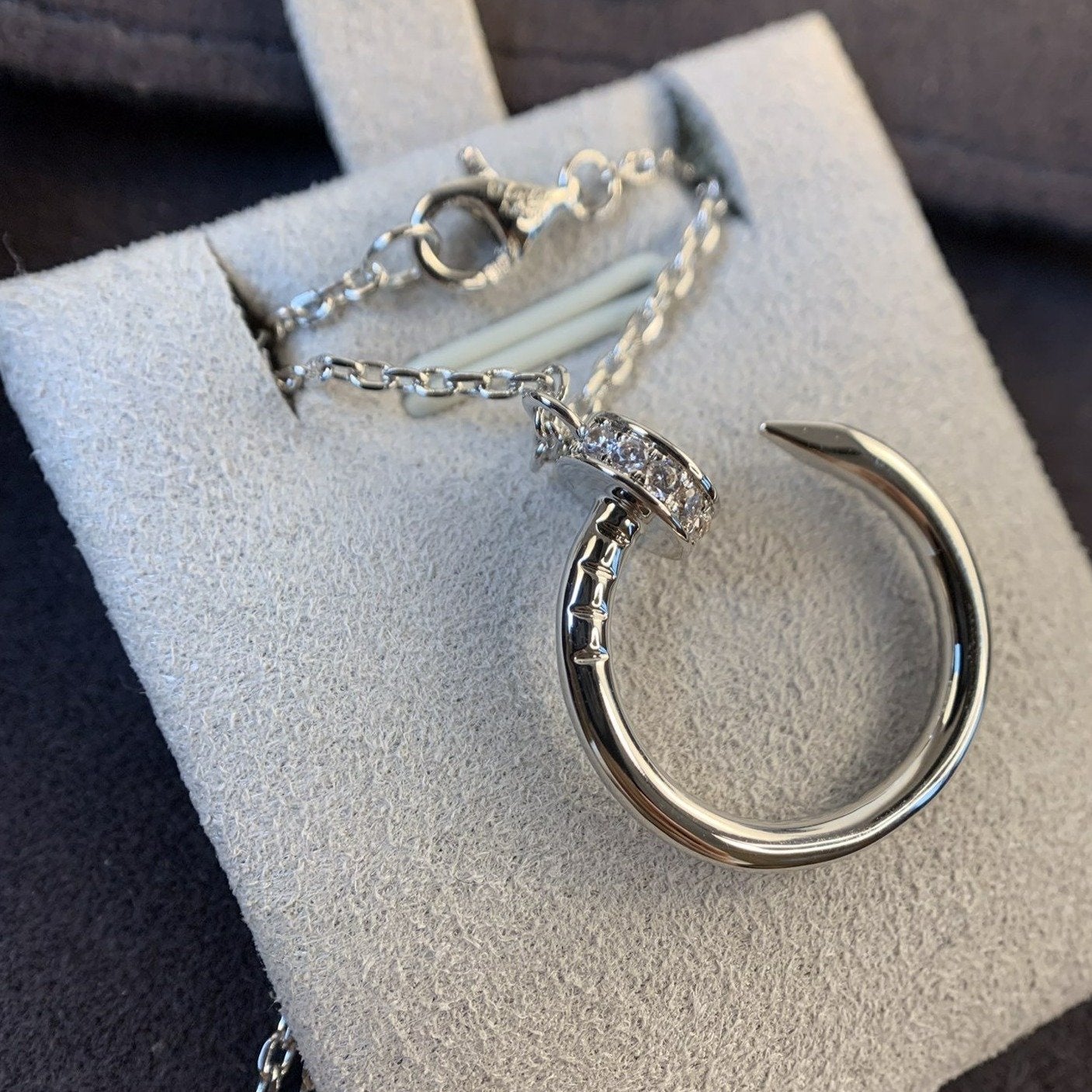 [Shinejoy]JUSTE NECKLACE SILVER DIAMONDS