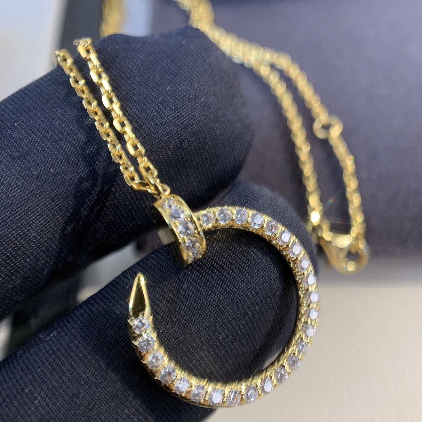 [Shinejoy]JUSTE NECKLACE GOLD DIAMONDS