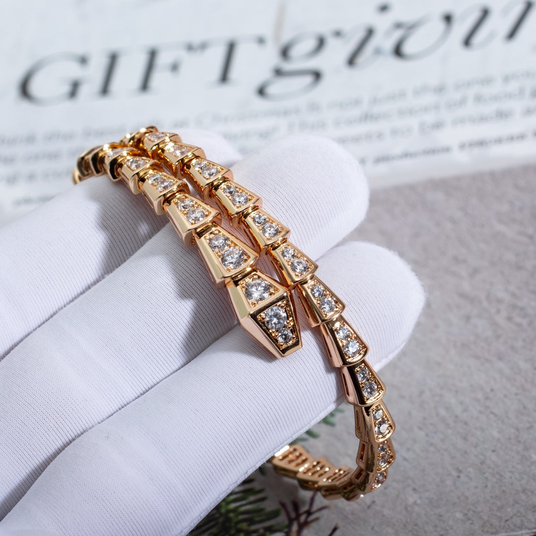 [Shinejoy]SERPENTI BRACELET 6.8MM PINK GOLD DIAMOND