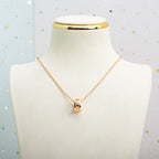 [Shinejoy]PARENTESI NECKLACE PINK GOLD