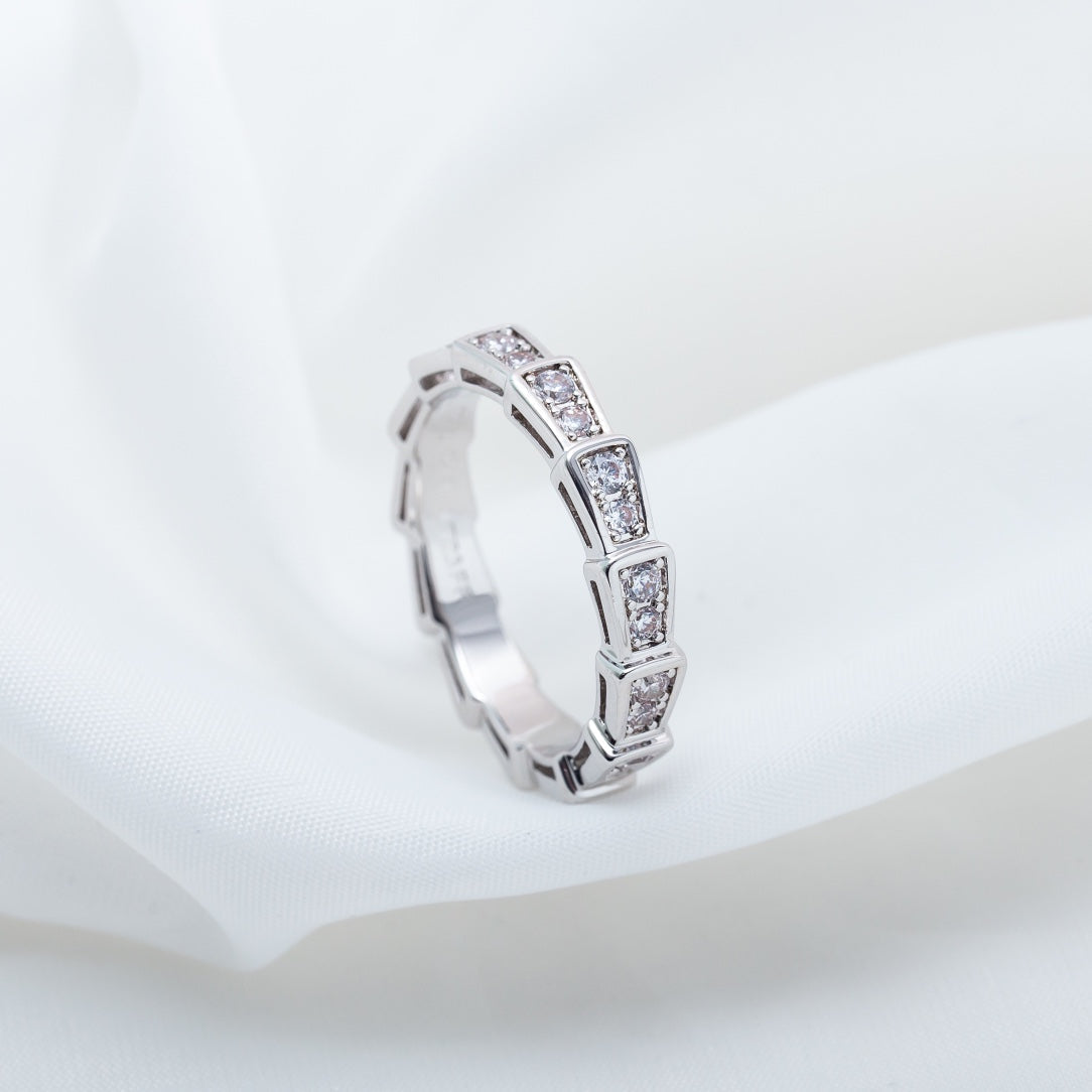 [Shinejoy]SERPENTI RING SILVER DIAMOND PAVED 3MM
