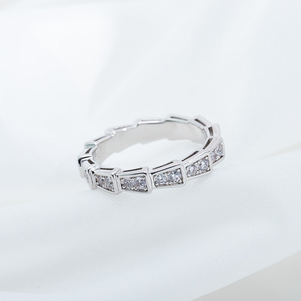 [Shinejoy] Bague Serpenti en argent sertie de diamants 3 mm