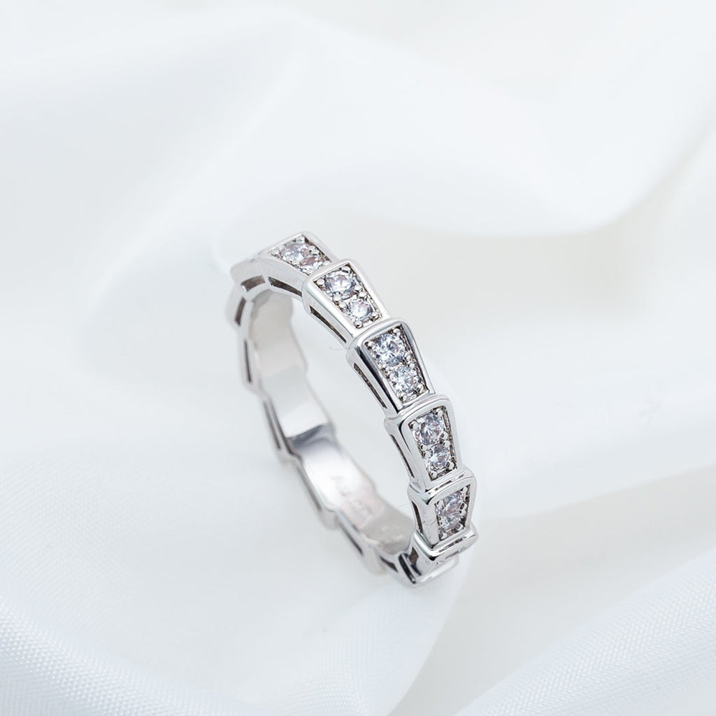 [Shinejoy] Bague Serpenti en argent sertie de diamants 3 mm