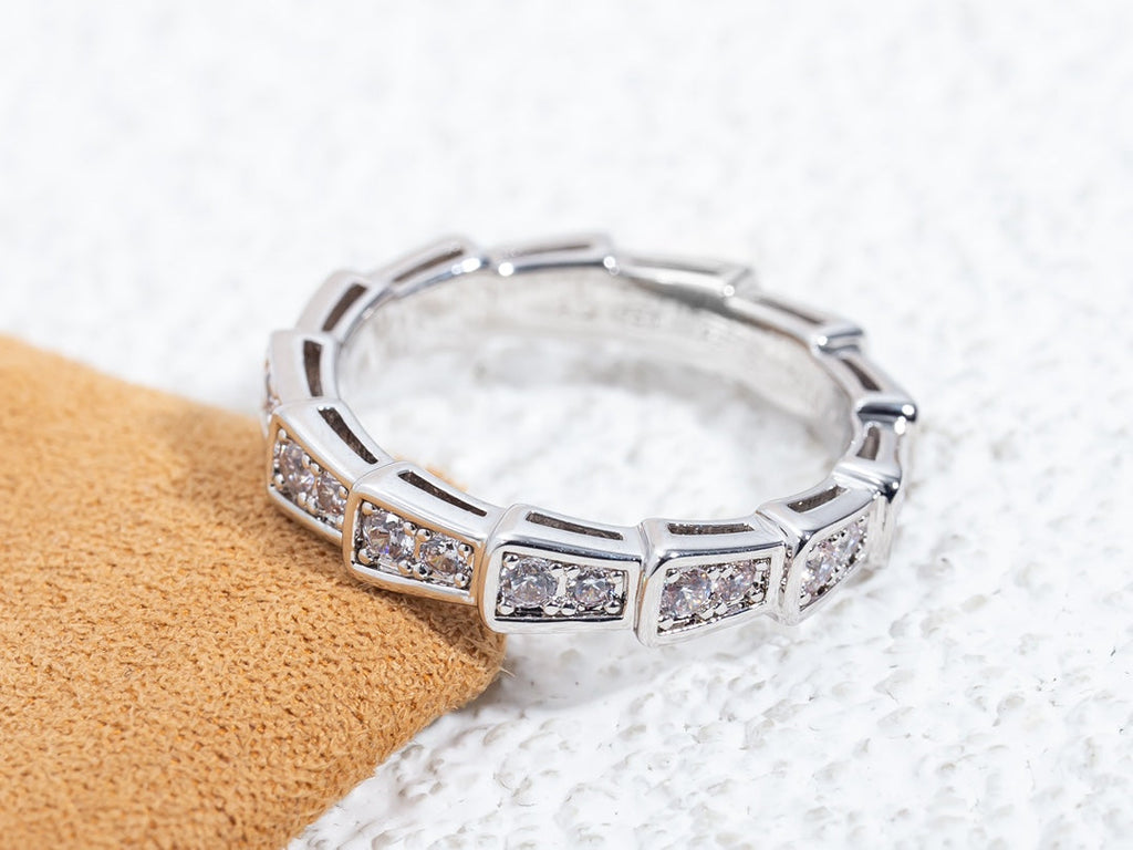 [Shinejoy] Bague Serpenti en argent sertie de diamants 3 mm