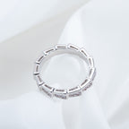 [Shinejoy] Bague Serpenti en argent sertie de diamants 3 mm