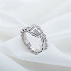 [Shinejoy] Bague Serpenti en argent sertie de diamants 4 mm