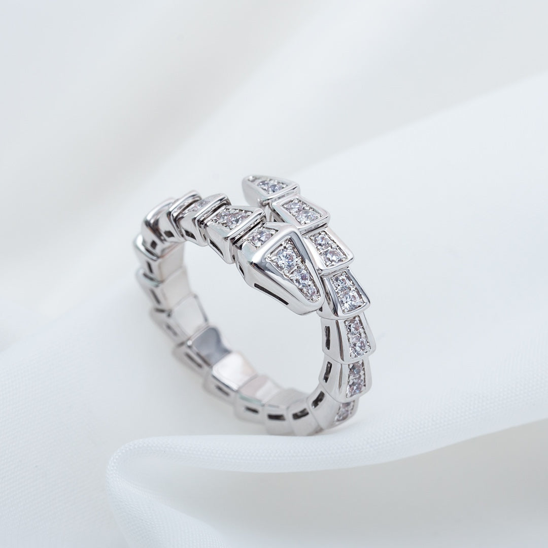 [Shinejoy]SERPENTI RING SILVER DIAMOND PAVED 4MM