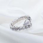 [Shinejoy] Bague Serpenti en argent sertie de diamants 4 mm