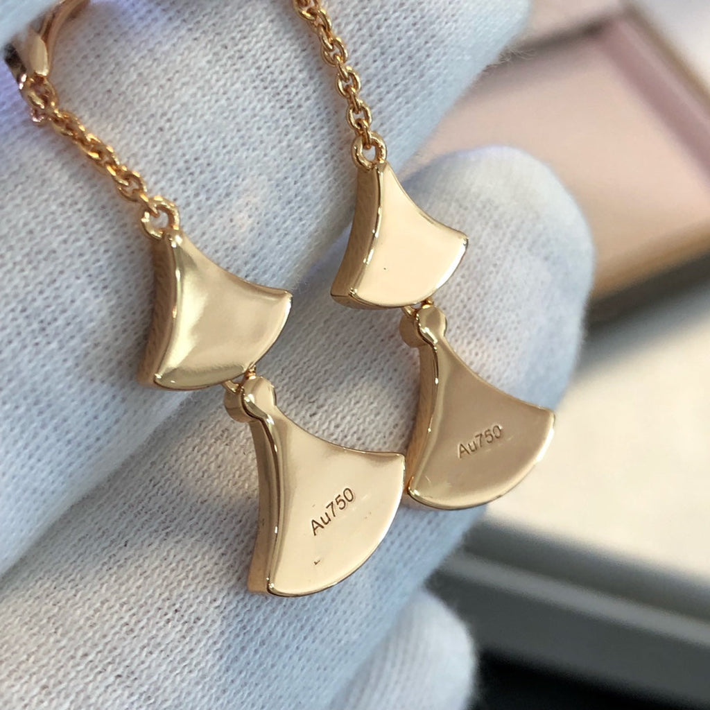 [Shinejoy]ドリームイヤリング 3モチーフ マラカイトモップ ピンクゴールド