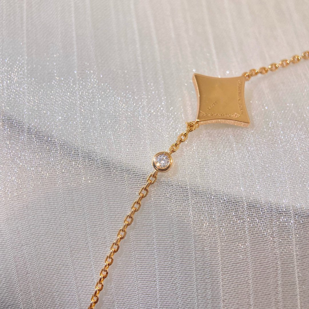 [Shinejoy]COLOR STAR CARNELIAN PINK GOLD DIAMOND BRACELET