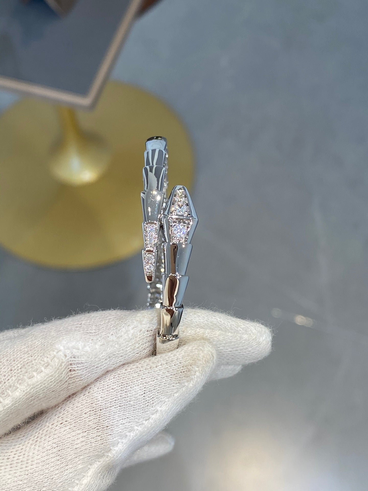 [Shinejoy]SERPENTI BRACELET DIAMONDS SILVER