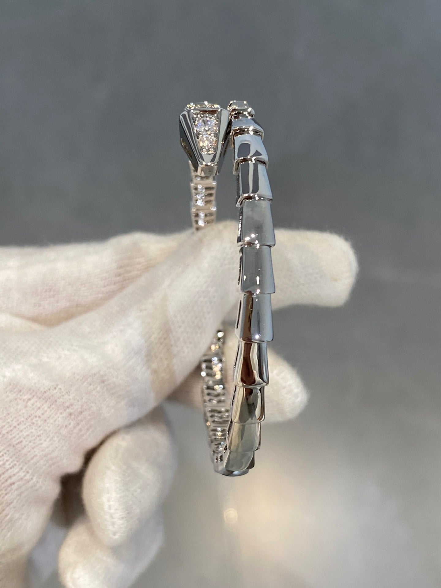 [Shinejoy]SERPENTI BRACELET DIAMONDS SILVER