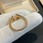 [Shinejoy]Bague ouverte en malachite et diamants Dream.