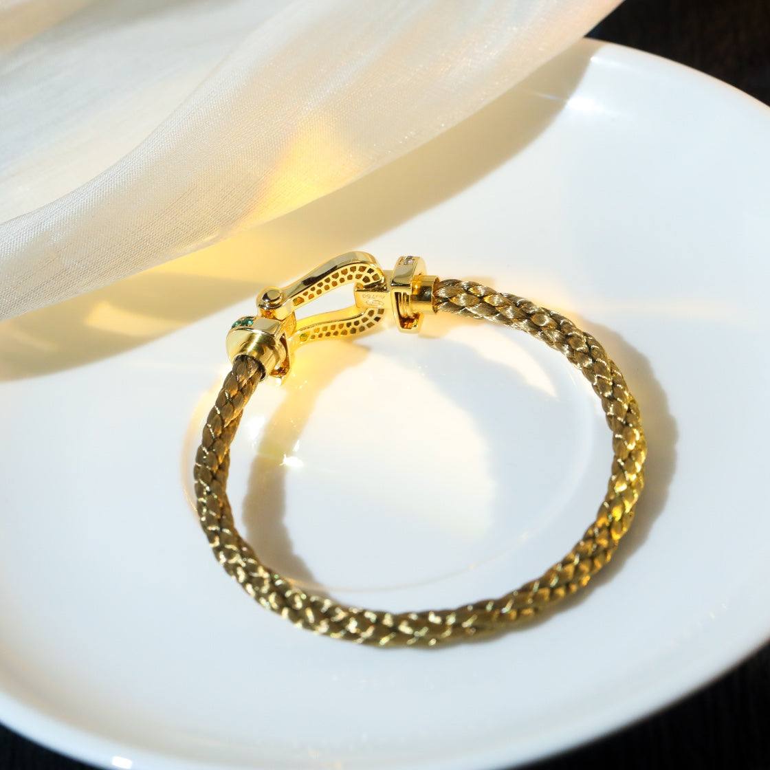 [Shinejoy]FORCE 10 GOLD GREEN DIAMOND PAVED