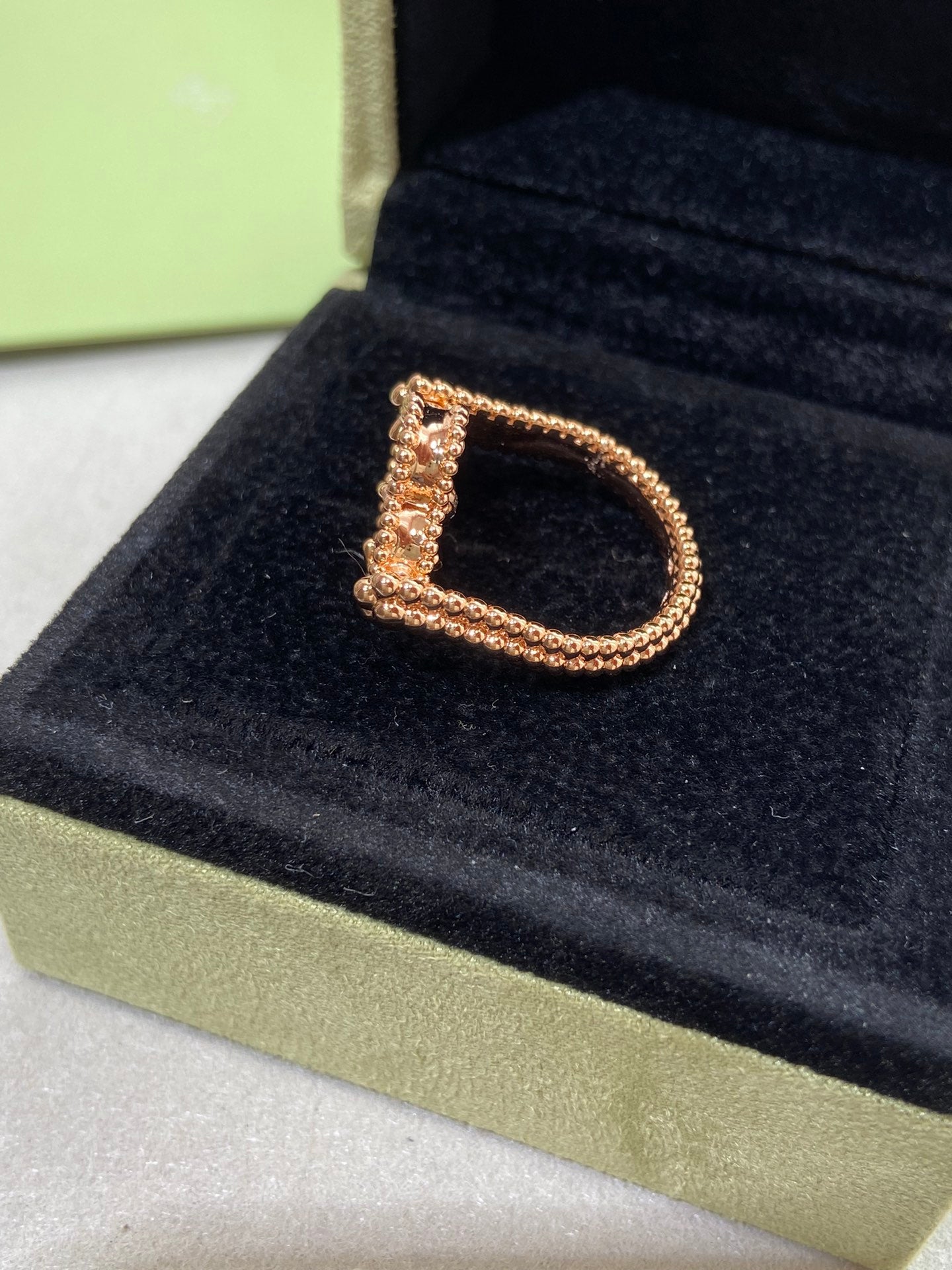 [Shinejoy]CLOVER RIVERSIBLE ROSE GOLD RING