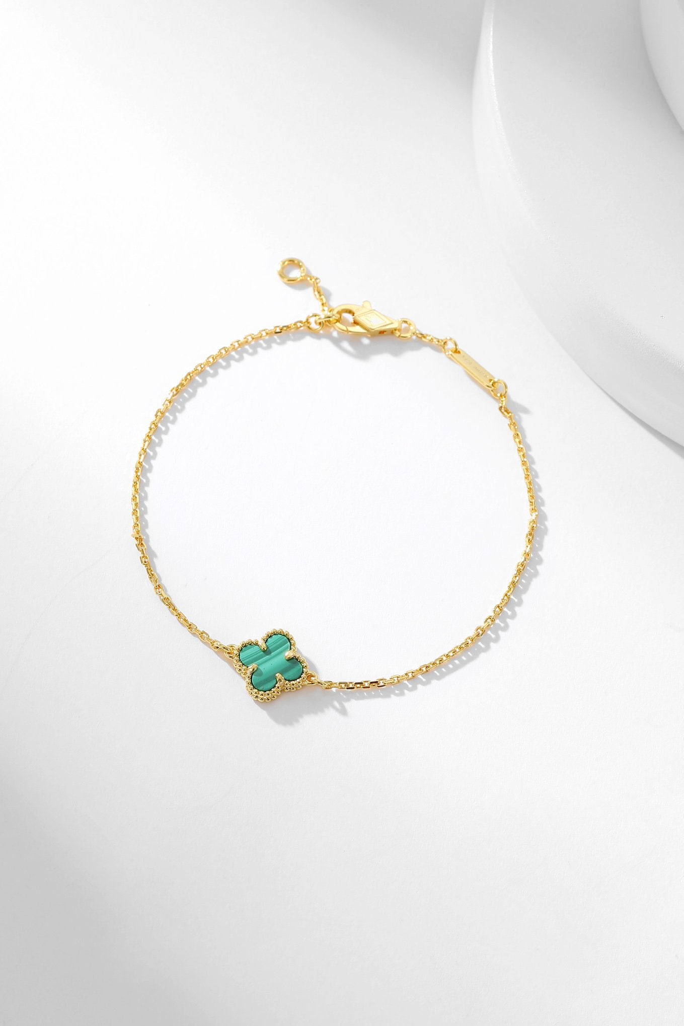 [Shinejoy]CLOVER BRACELET MALACHITE 1 MOTIF