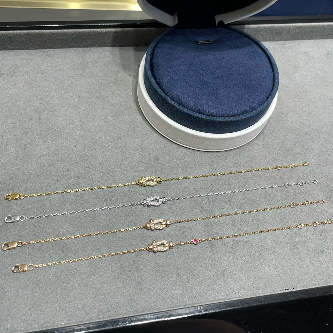 [Shinejoy]FORCE 10 DIAMOND CHAIN LINK PINK GOLD BRACELET