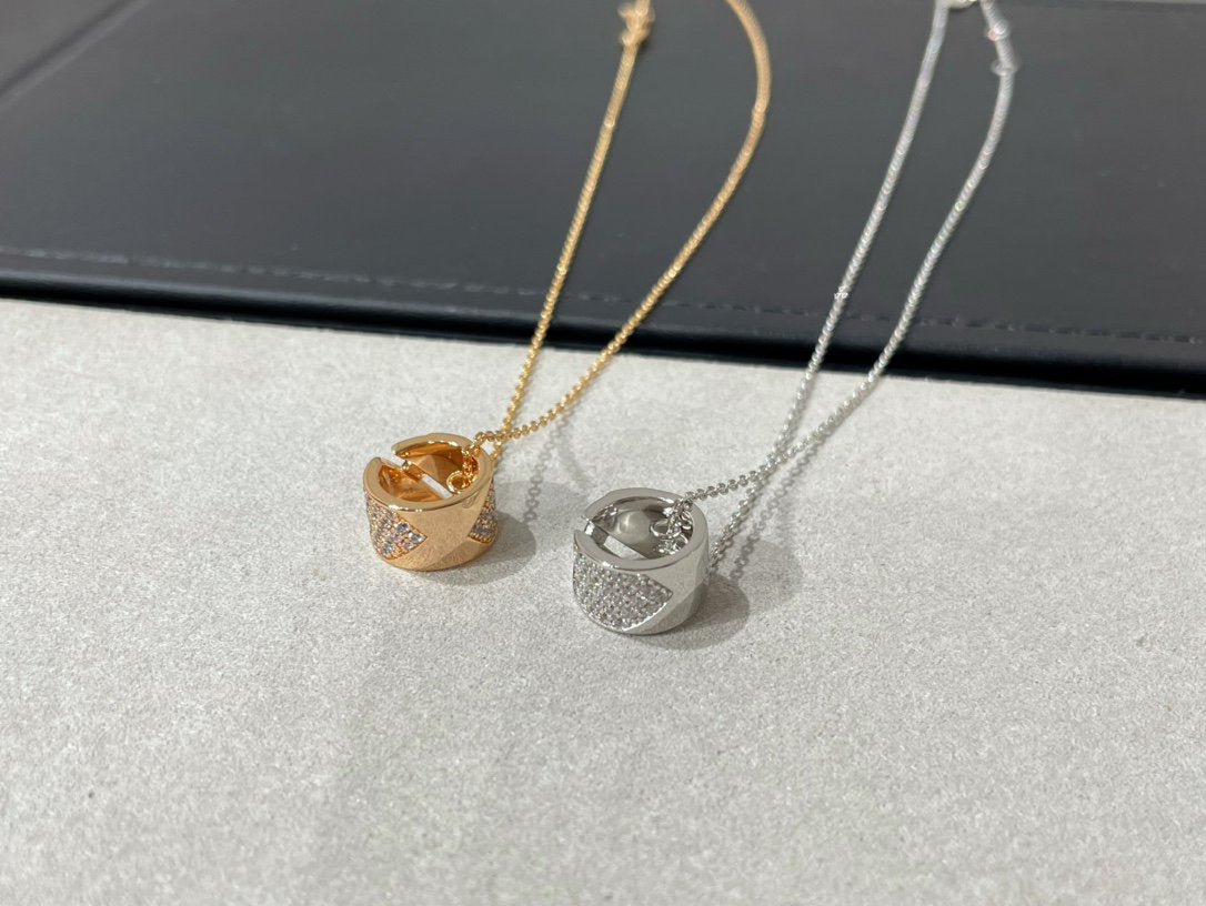 [Shinejoy]LIENS EVIDENCE DIAMOND PAVED NECKLACE