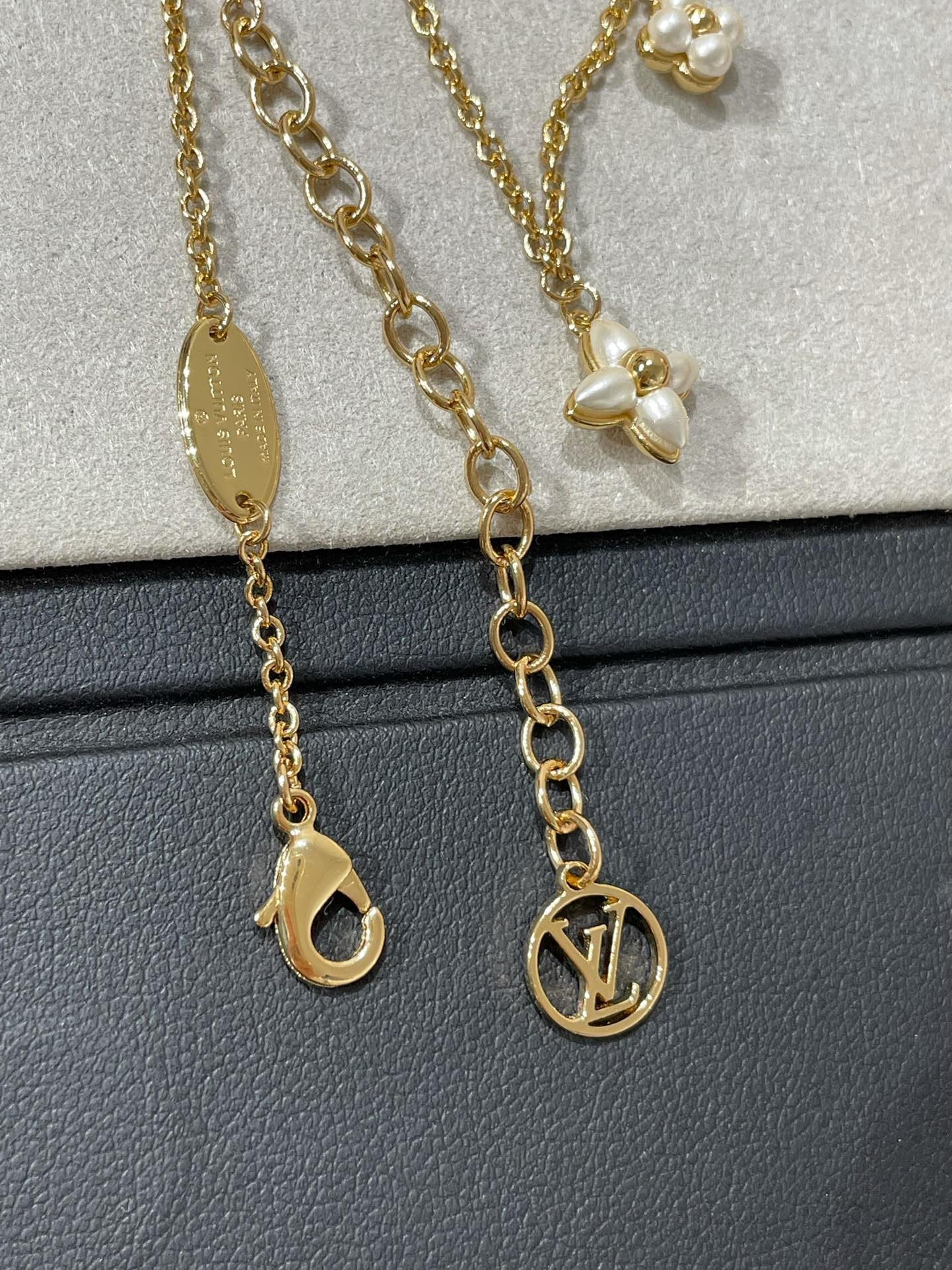 [Shinejoy]FLOWERGRAM GOLD MOP DOUBLE ROW NECKLACE