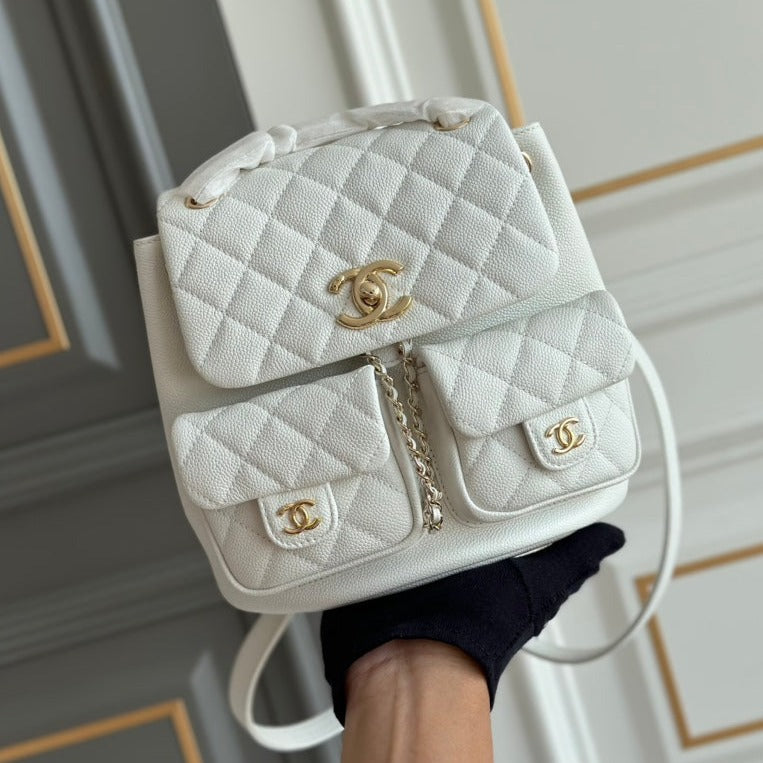 スモールバックパック 20.5 ホワイトグレインカーフスキン