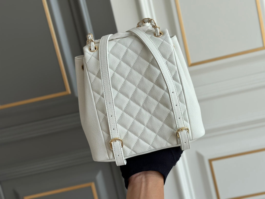 スモールバックパック 20.5 ホワイトグレインカーフスキン