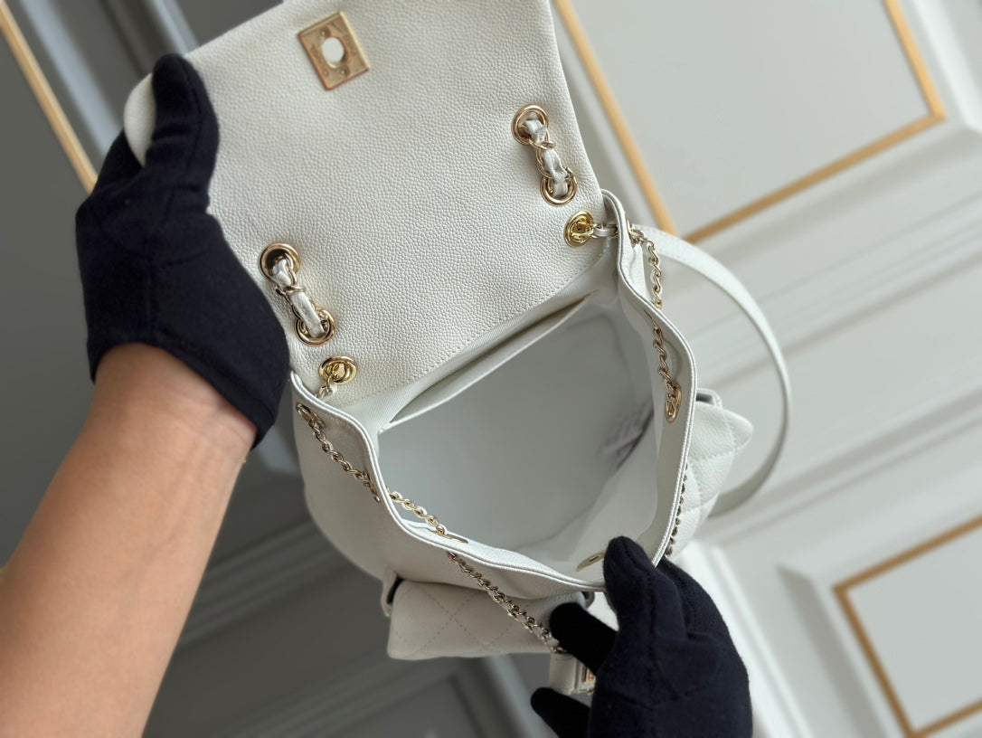 スモールバックパック 20.5 ホワイトグレインカーフスキン