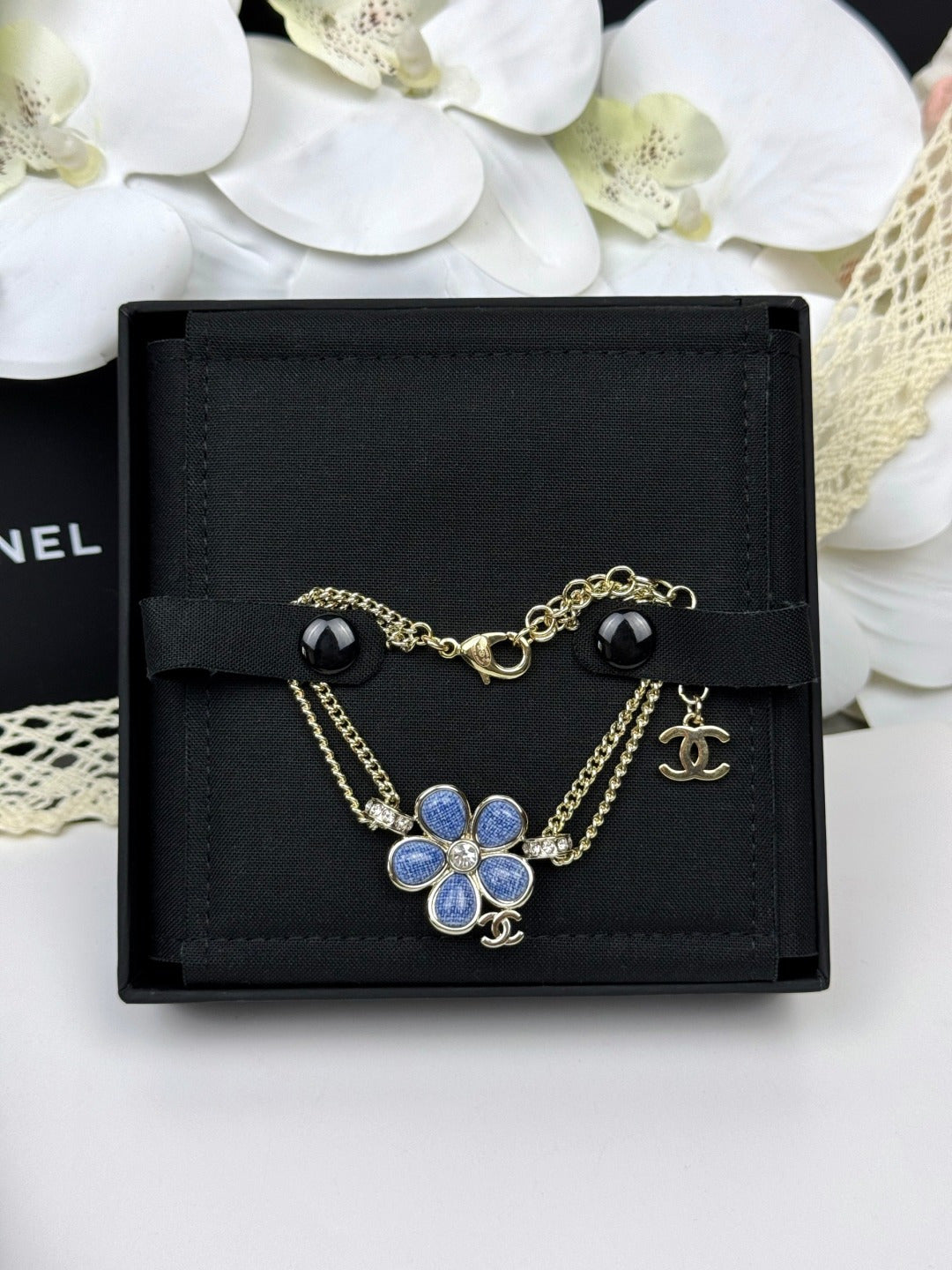 [Shinejoy]VOLTE New Blue Floral Double-Layer Bracelet