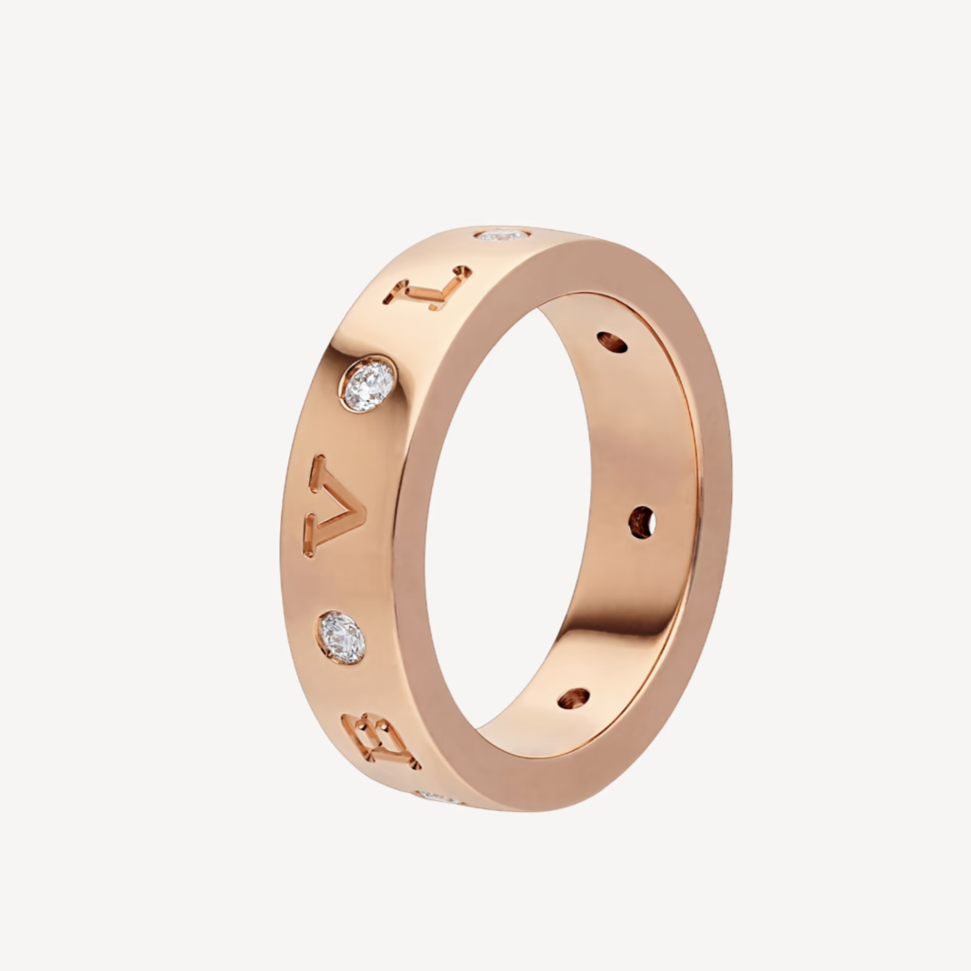 [Shinejoy]ZERO 1 ESSENTIAL PINK GOLD BAND WITH DIAMONDS RING