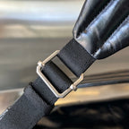 SAC À DOS EN CUIR D'AGNEAU NOIR ARCHÉTYPE 46, TAILLE MOYENNE