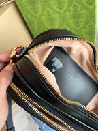 マーモント ハートバッグ 20インチ ブラックカーフスキン ゴールド金具