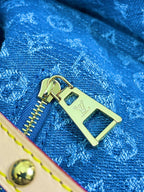 ONTHEGO 35 EN DENIM MONOGRAMME BLEU