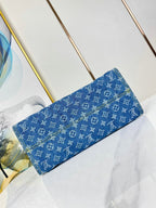 ONTHEGO 35 EN DENIM MONOGRAMME BLEU