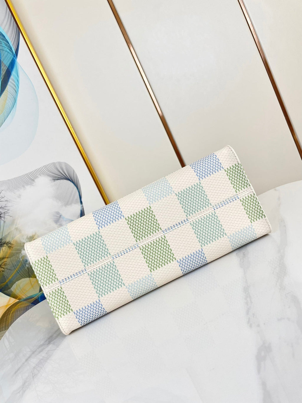 ONTHEGO 35 ピスタチオ ダミエ ジャイアント キャンバス