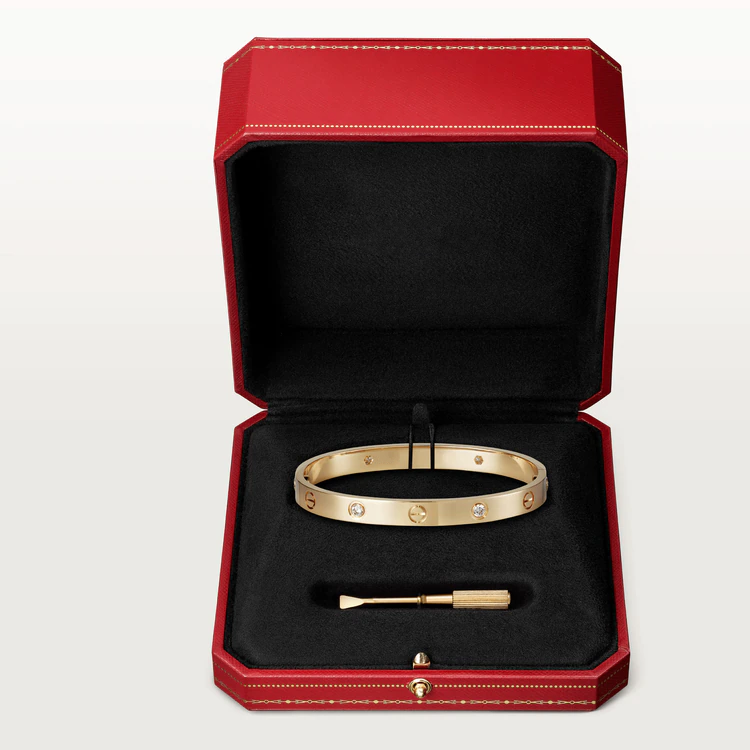 [シャインジョイ]ラブブレスレット 6.1mm 4ダイヤモンド