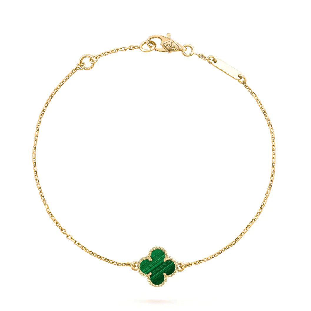 [Shinejoy]CLOVER BRACELET MALACHITE 1 MOTIF