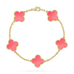 [⭐Shinejoy] CLOVER 5 MOTIFS  PINK MOP BRACELET COLLECTION