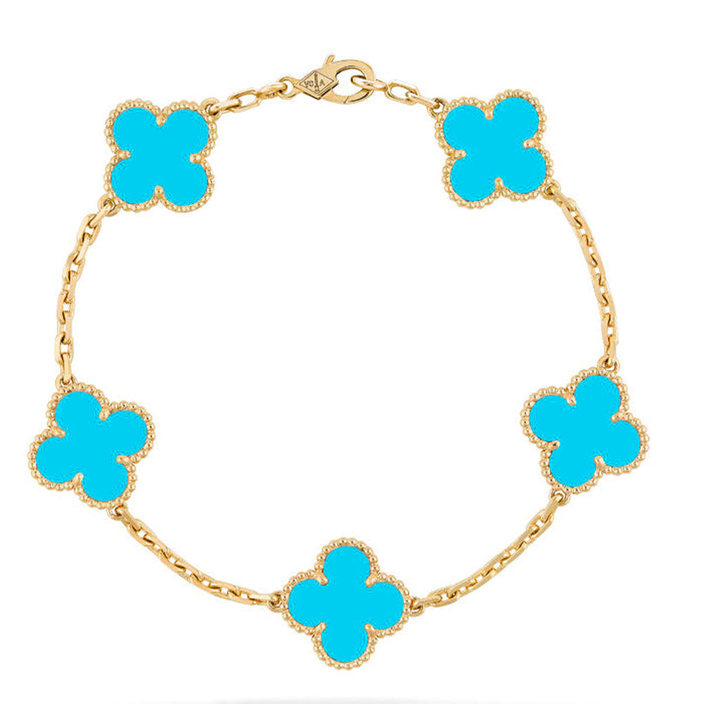 [⭐Shinejoy] COLLECTION DE BRACELETS TURQUOISE À MOTIF CLOVER 5