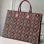 LV DEPUIS 1984 ONTHEGO GM TEXTILE MARRON