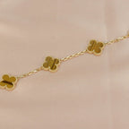 [⭐Shinejoy] CLOVER 5 MOTIFS TIGER EYE BRACELET COLLECTION