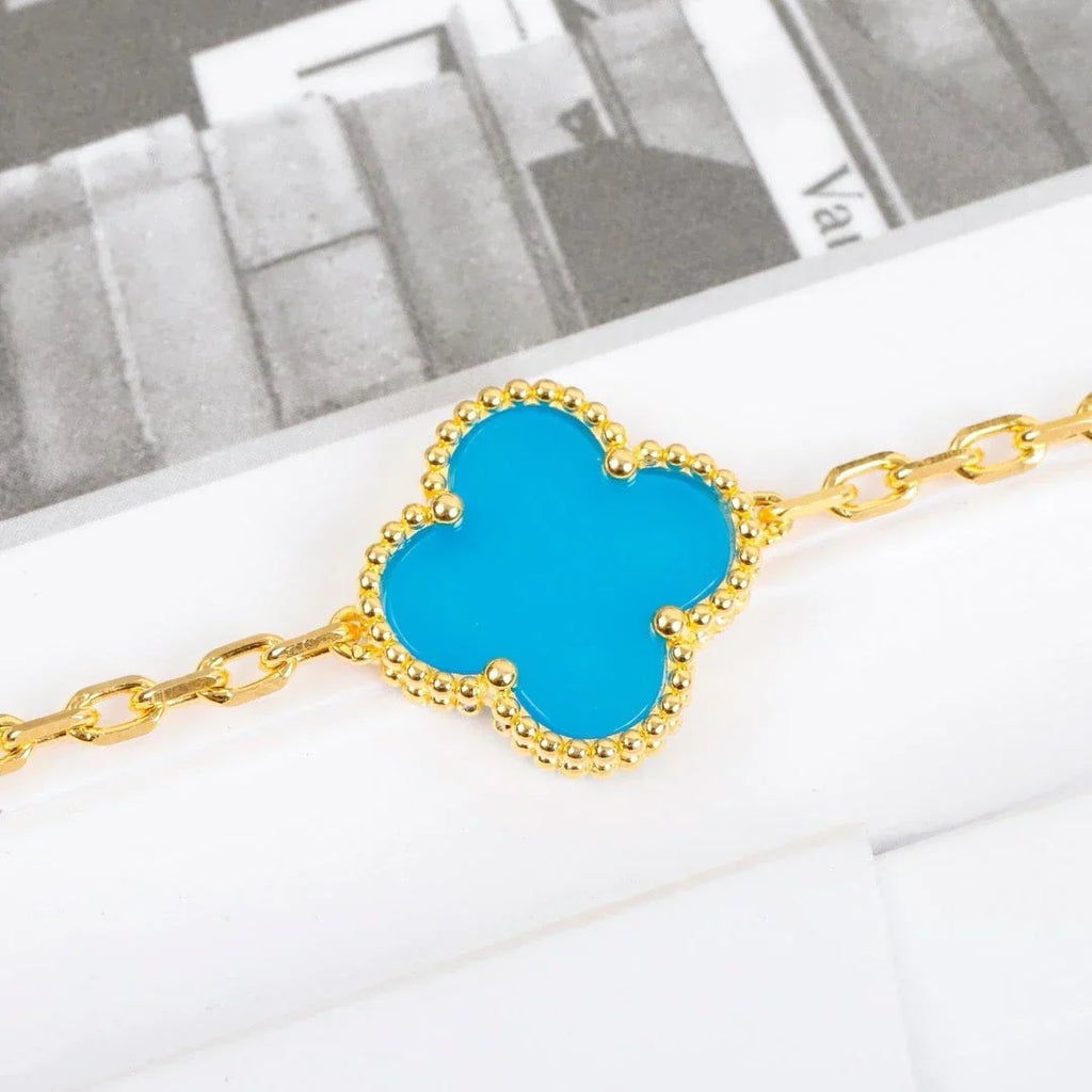[⭐Shinejoy] COLLECTION DE BRACELETS TURQUOISE À MOTIF CLOVER 5