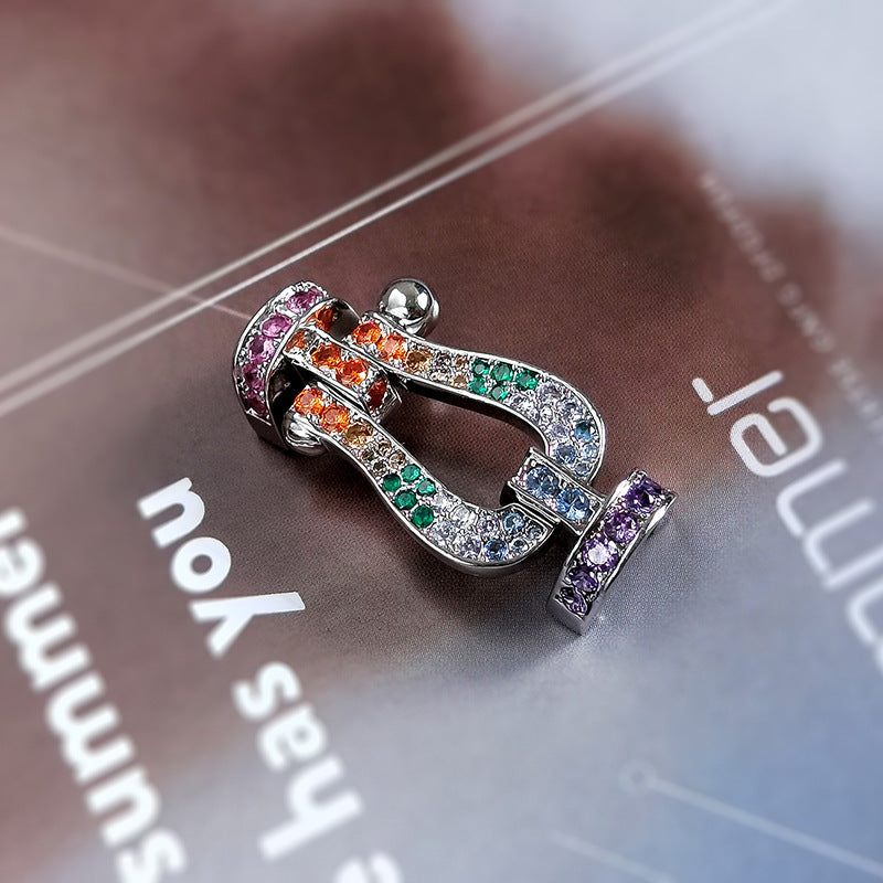 [Shinejoy]FORCE LARGE HORSESHOE CLASP  METAL BRACELET