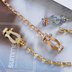 [Shinejoy]FORCE LARGE HORSESHOE CLASP  METAL BRACELET