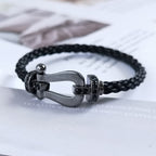 [Shinejoy]FORCE LARGE SERIES HORSESHOE BLACK SAMURAI BRACELET