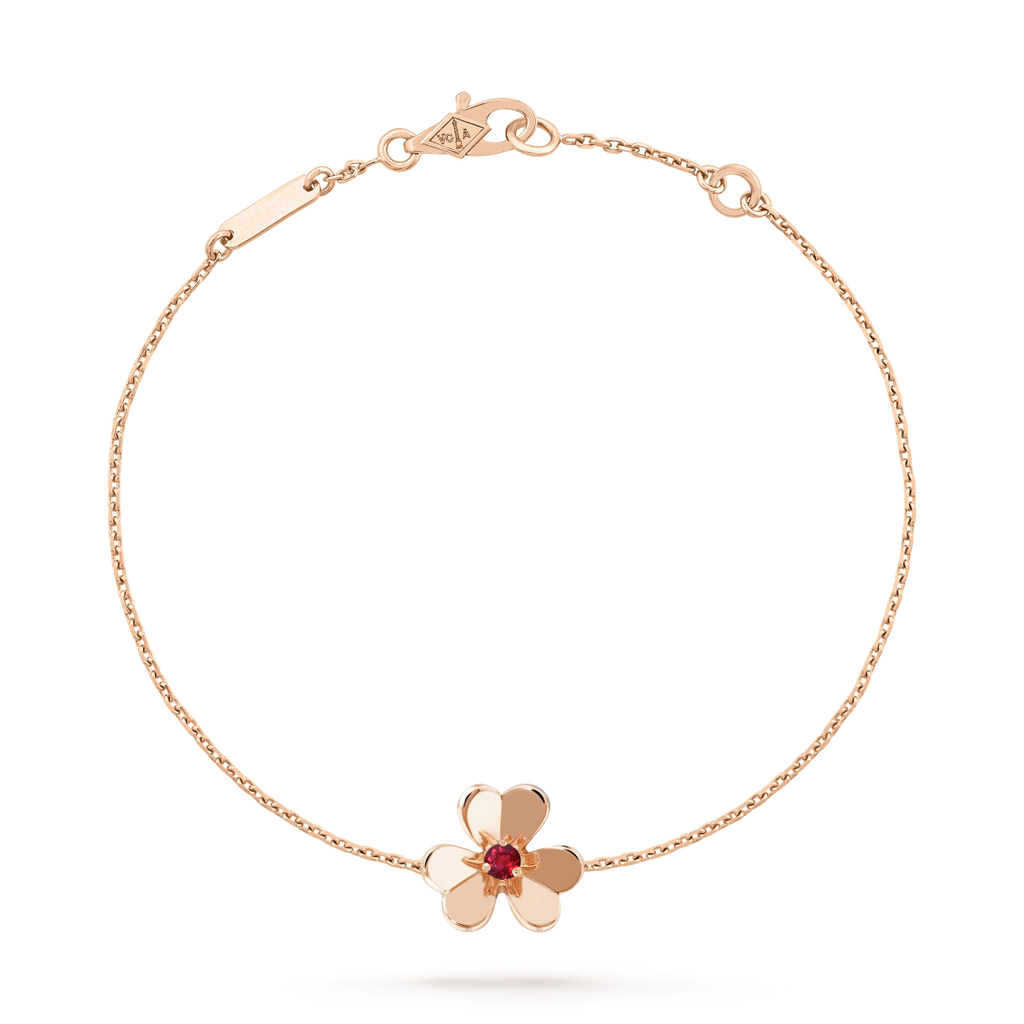 [Shinejoy]FRIVOLE GOLD FLOWER PINK MALACHITE BRACELET